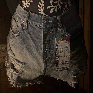High Waist Jean Shorts